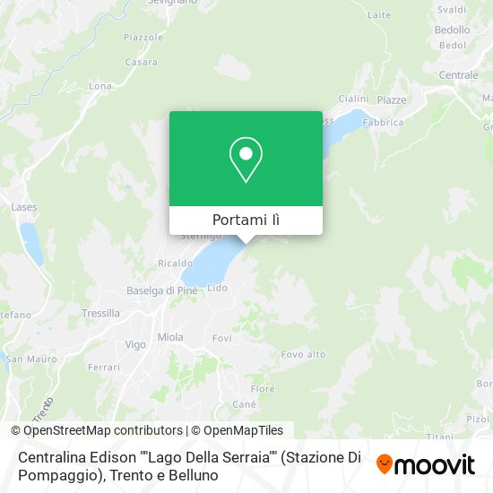 Mappa Centralina Edison ""Lago Della Serraia"" (Stazione Di Pompaggio)