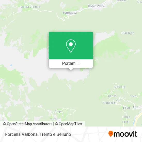 Mappa Forcella Valbona