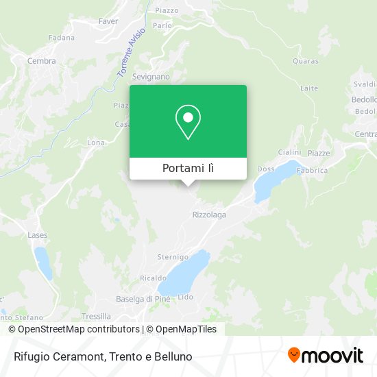 Mappa Rifugio Ceramont
