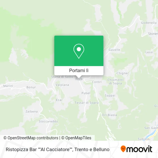 Mappa Ristopizza Bar ""Al Cacciatore""