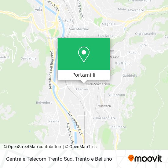 Mappa Centrale Telecom Trento Sud