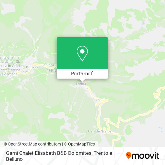 Mappa Garni Chalet Elisabeth B&B Dolomites