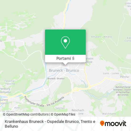 Mappa Krankenhaus Bruneck - Ospedale Brunico