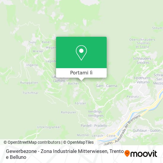 Mappa Gewerbezone - Zona Industriale Mitterwiesen