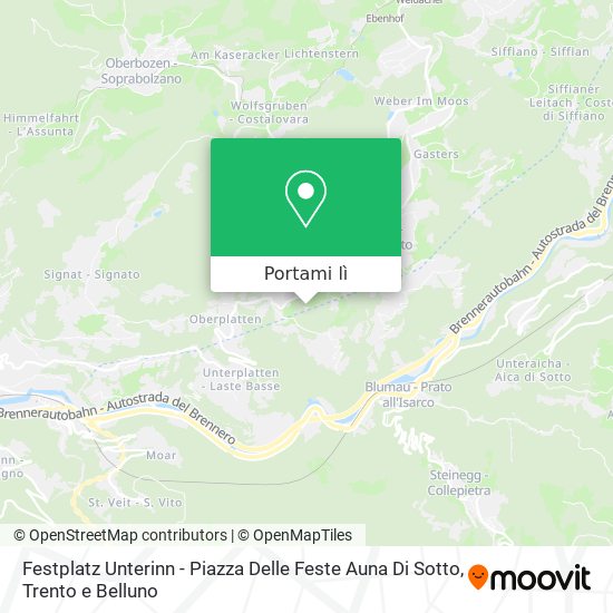 Mappa Festplatz Unterinn - Piazza Delle Feste Auna Di Sotto