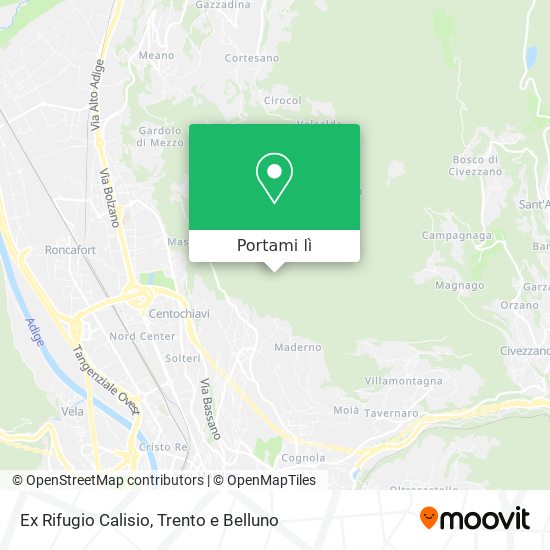 Mappa Ex Rifugio Calisio