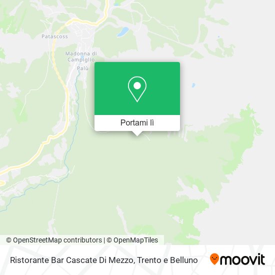 Mappa Ristorante Bar Cascate Di Mezzo