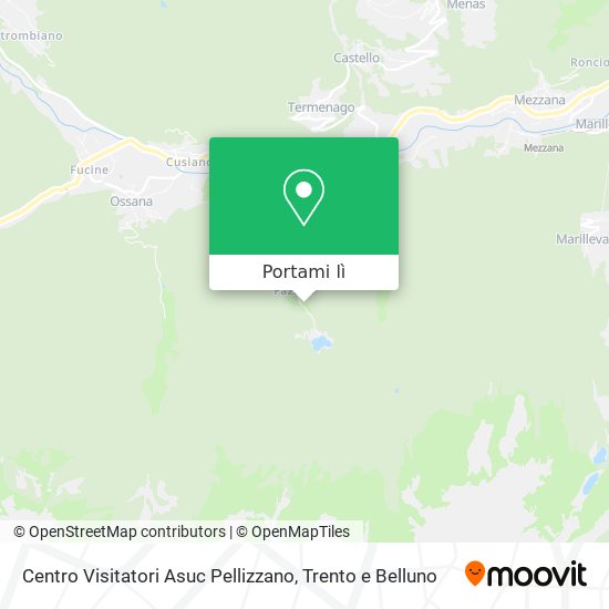 Mappa Centro Visitatori Asuc Pellizzano