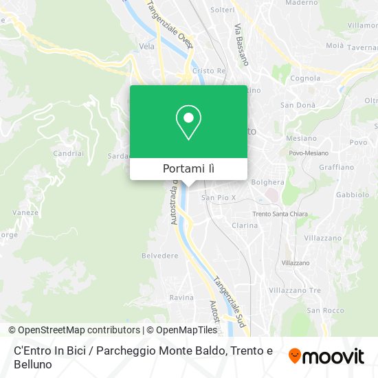 Mappa C'Entro In Bici / Parcheggio Monte Baldo