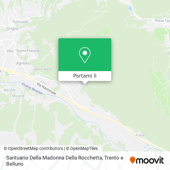 Mappa Santuario Della Madonna Della Rocchetta