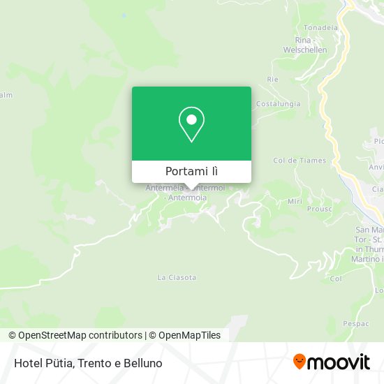 Mappa Hotel Pütia