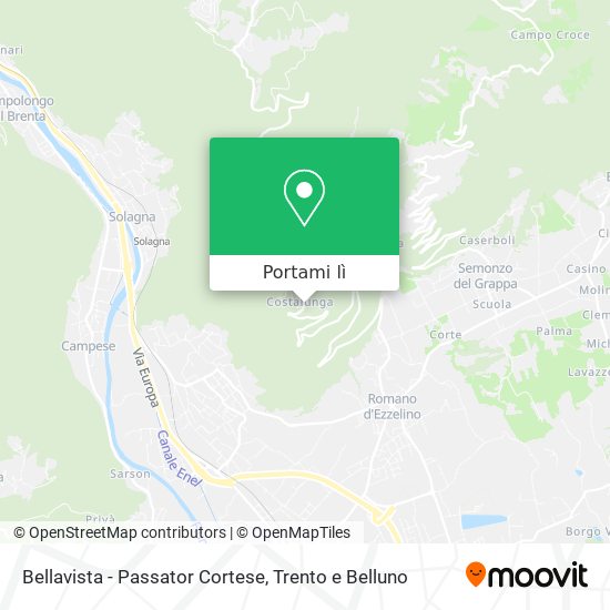 Mappa Bellavista - Passator Cortese