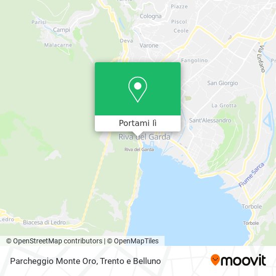 Mappa Parcheggio Monte Oro