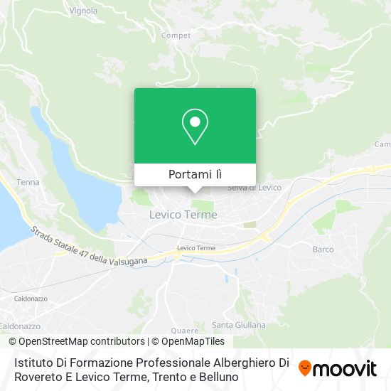 Mappa Istituto Di Formazione Professionale Alberghiero Di Rovereto E Levico Terme