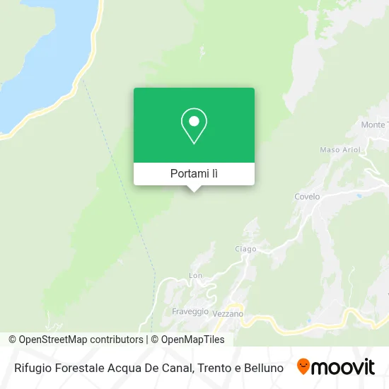 Mappa Rifugio Forestale Acqua De Canal