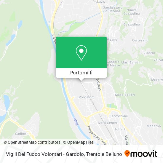 Mappa Vigili Del Fuoco Volontari - Gardolo
