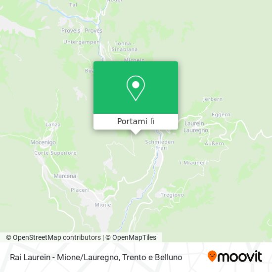 Mappa Rai Laurein - Mione/Lauregno