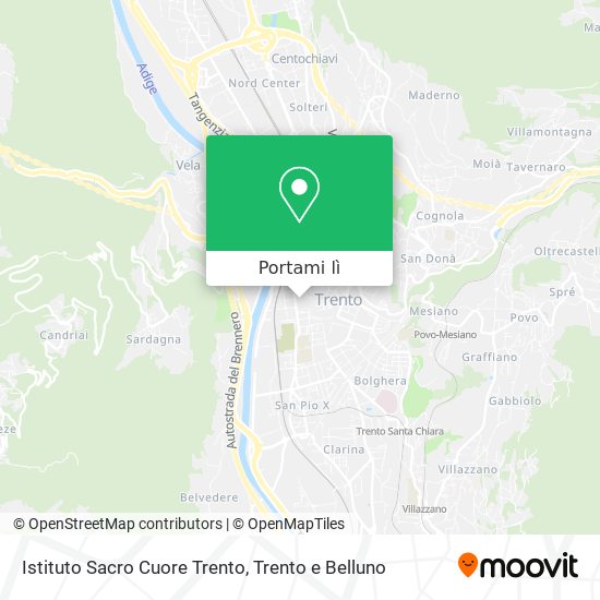Mappa Istituto Sacro Cuore Trento