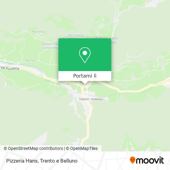 Mappa Pizzeria Hans