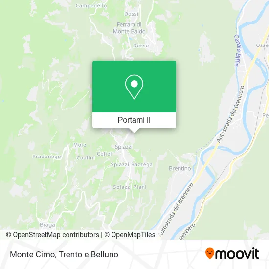 Mappa Monte Cimo