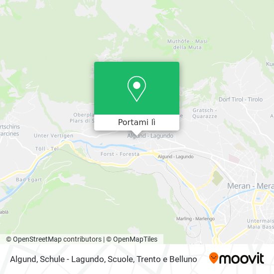 Mappa Algund, Schule - Lagundo, Scuole