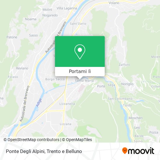 Mappa Ponte Degli Alpini