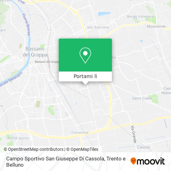 Mappa Campo Sportivo San Giuseppe Di Cassola