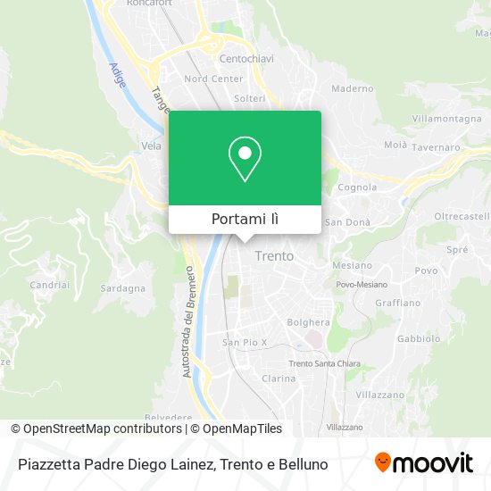 Mappa Piazzetta Padre Diego Lainez