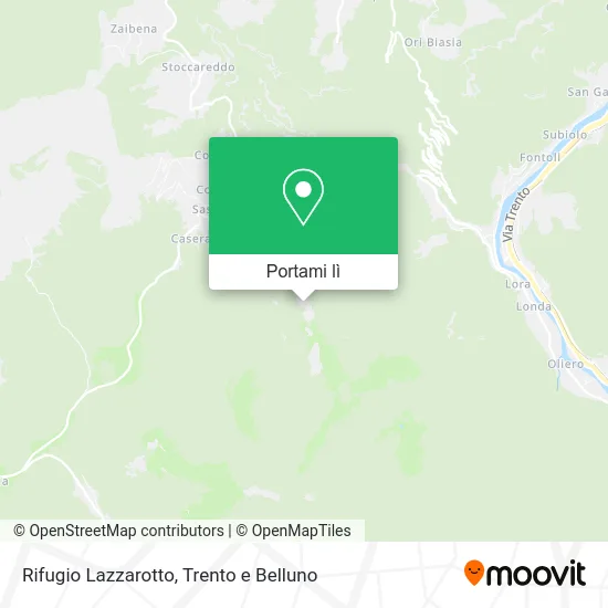 Mappa Rifugio Lazzarotto