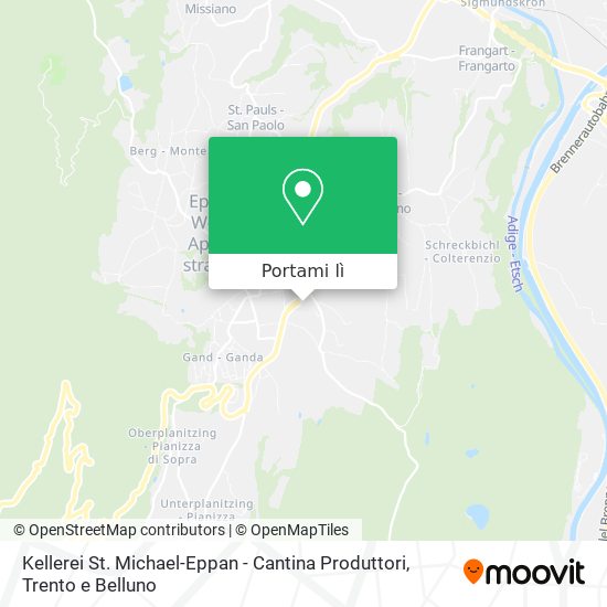Mappa Kellerei St. Michael-Eppan - Cantina Produttori