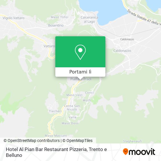 Mappa Hotel Al Pian Bar Restaurant Pizzeria