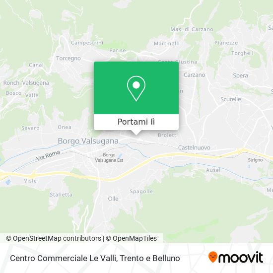 Mappa Centro Commerciale Le Valli