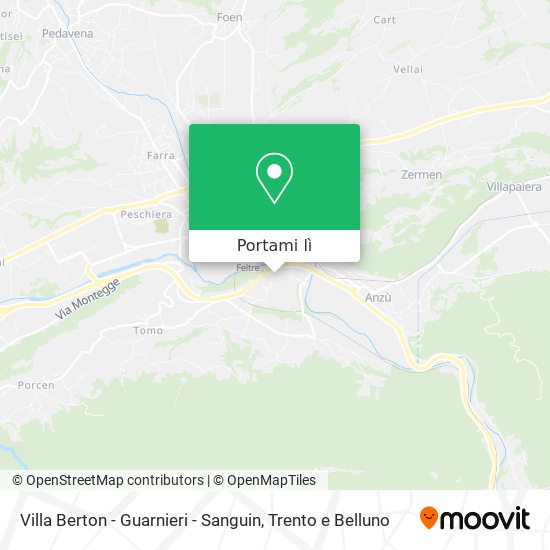 Mappa Villa Berton - Guarnieri - Sanguin
