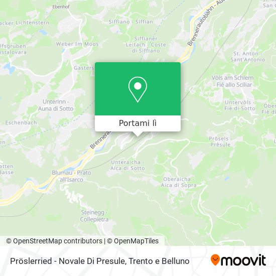 Mappa Pröslerried - Novale Di Presule
