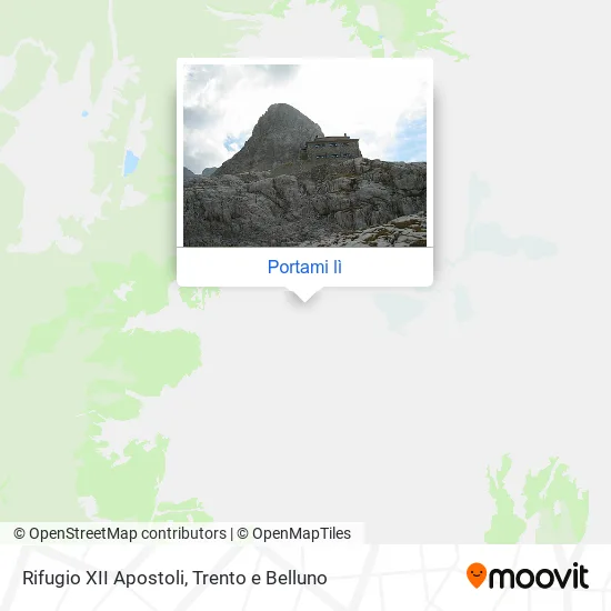 Mappa Rifugio XII Apostoli