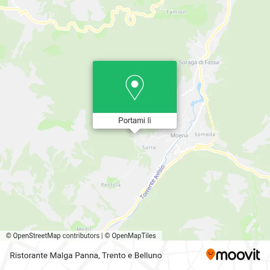 Mappa Ristorante Malga Panna