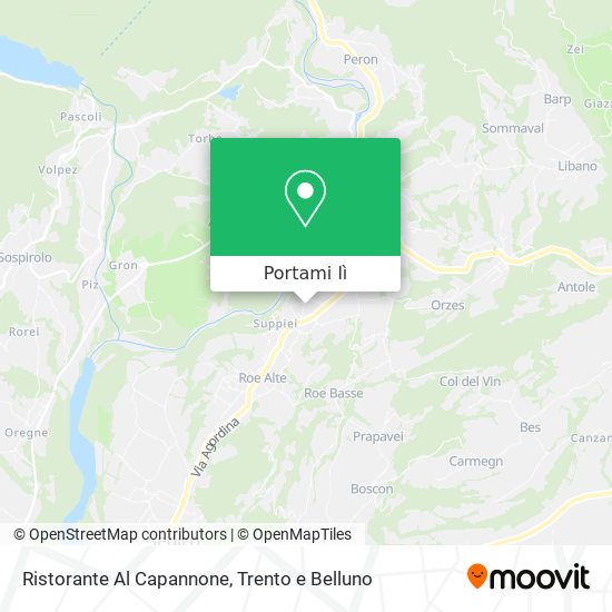 Mappa Ristorante Al Capannone