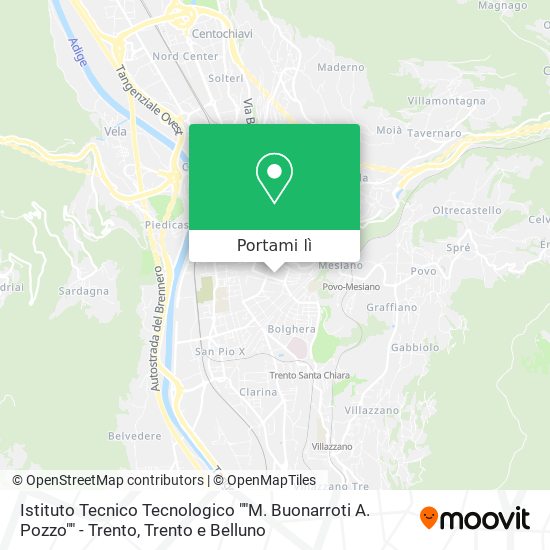 Mappa Istituto Tecnico Tecnologico ""M. Buonarroti A. Pozzo"" - Trento