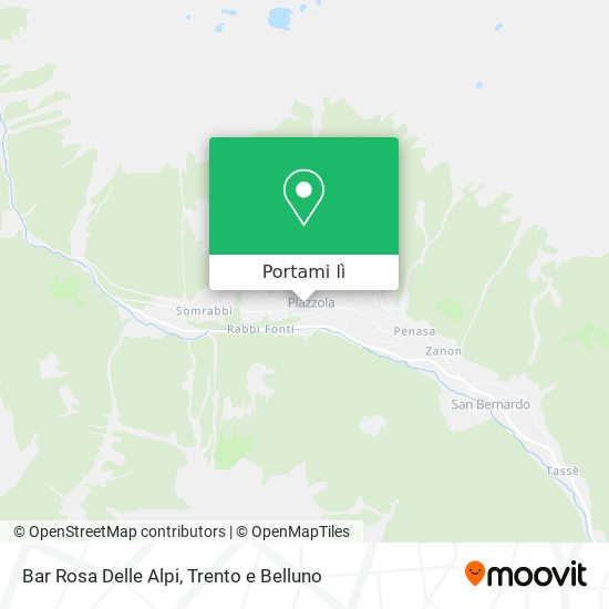 Mappa Bar Rosa Delle Alpi
