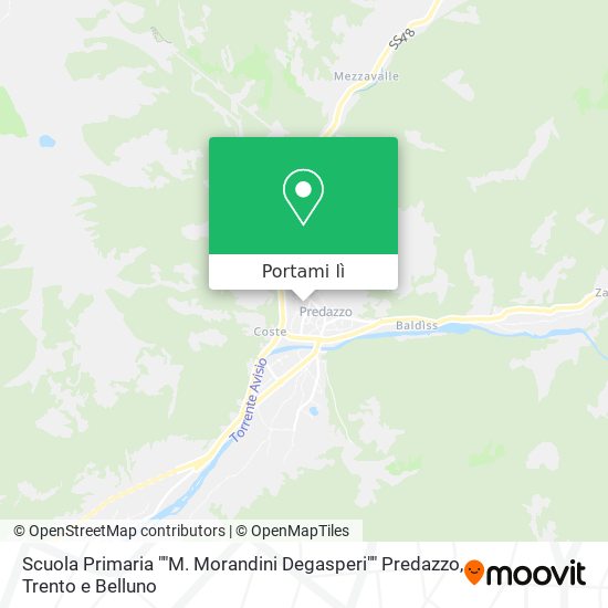 Mappa Scuola Primaria ""M. Morandini Degasperi"" Predazzo