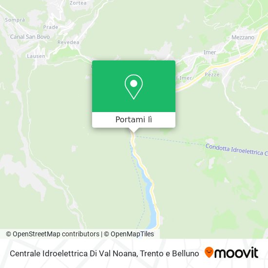 Mappa Centrale Idroelettrica Di Val Noana