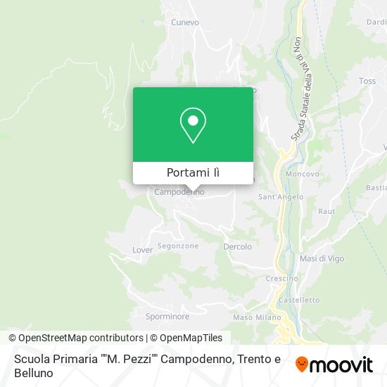 Mappa Scuola Primaria ""M. Pezzi"" Campodenno