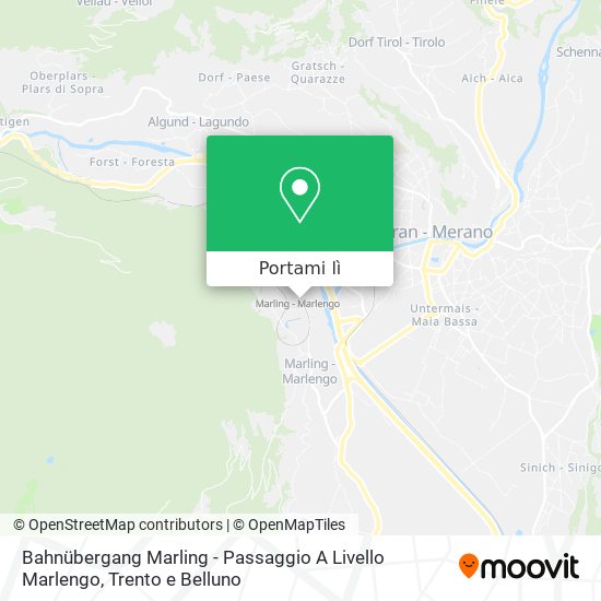 Mappa Bahnübergang Marling - Passaggio A Livello Marlengo