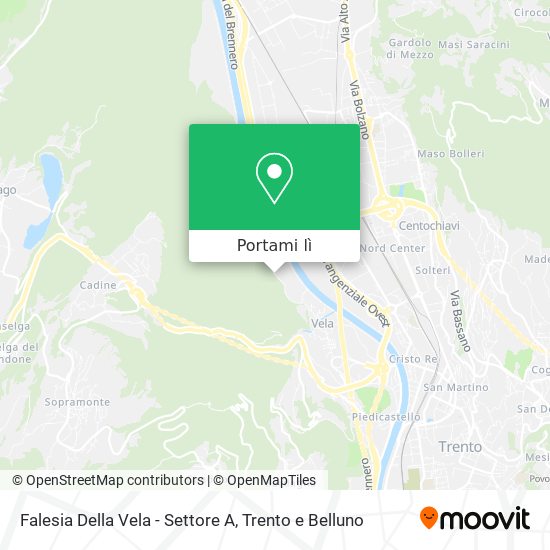 Mappa Falesia Della Vela - Settore A
