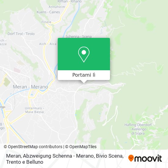Mappa Meran, Abzweigung Schenna - Merano, Bivio Scena