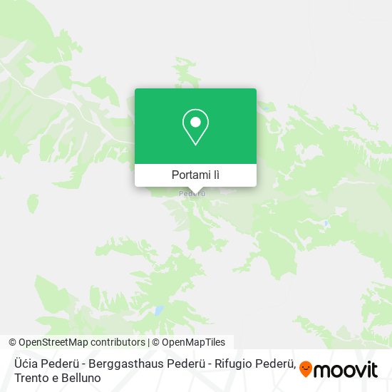 Mappa Üćia Pederü - Berggasthaus Pederü - Rifugio Pederü