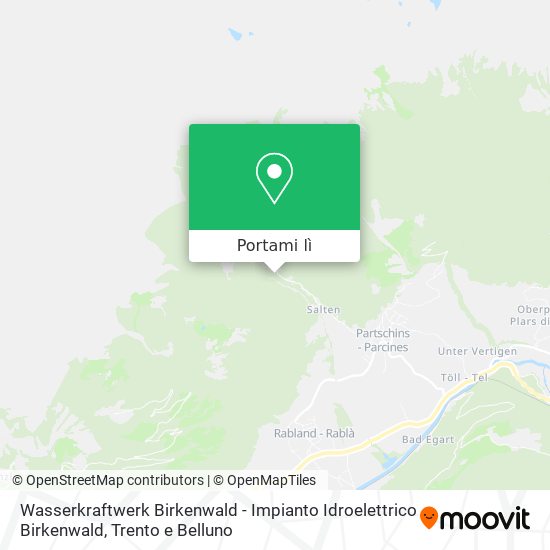 Mappa Wasserkraftwerk Birkenwald - Impianto Idroelettrico Birkenwald