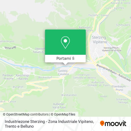 Mappa Industriezone Sterzing - Zona Industriale Vipiteno