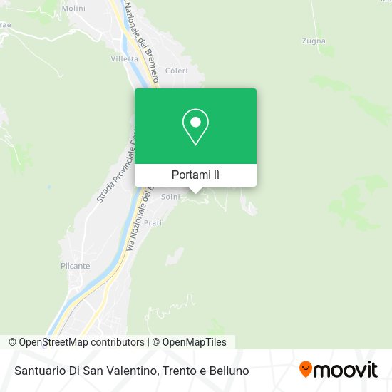 Mappa Santuario Di San Valentino