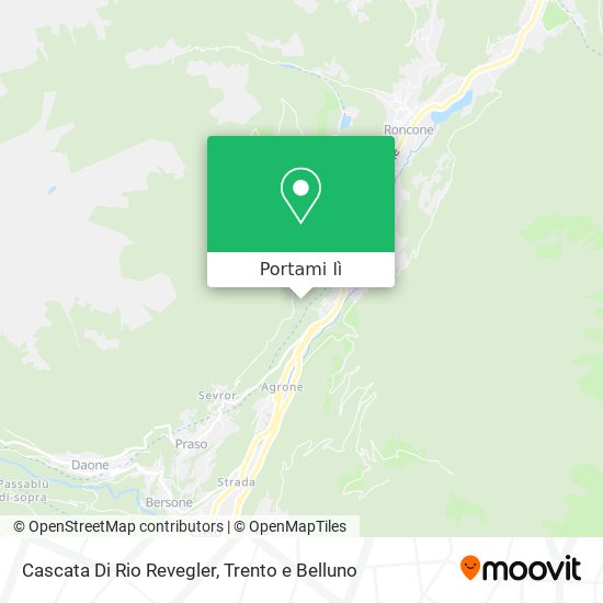 Mappa Cascata Di Rio Revegler